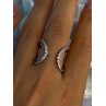 Unique Sizable Design 925 Sterling Silver Cz Ring Size 11