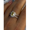 925 Sterling Silver Citrine & Beryl Ring Size 8