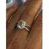 925 Sterling Silver Citrine & Beryl Ring Size 8