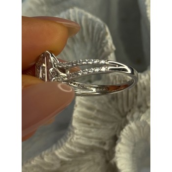 Beautiful 925 Sterling Silver Cz Ring Size 7