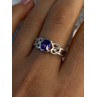 925 Sterling Silver Amethyst Ring Size 9