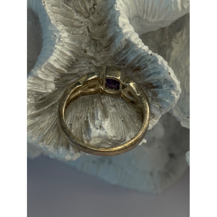 925 Sterling Silver Amethyst Ring Size 9