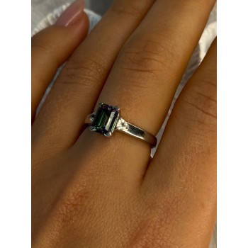 925 Sterling Silver Alexandrite & Beryl Ring Size 8