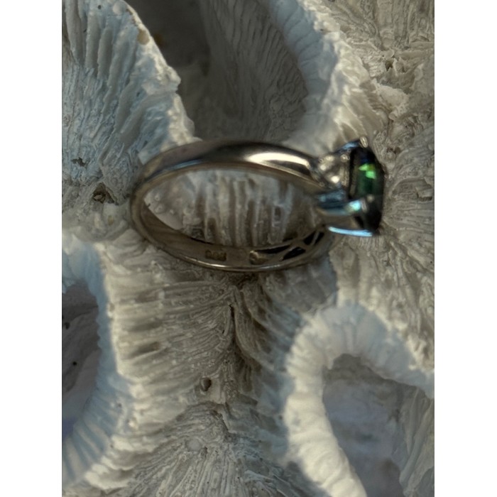 925 Sterling Silver Alexandrite & Beryl Ring Size 8