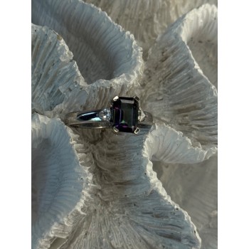 925 Sterling Silver Alexandrite & Beryl Ring Size 8