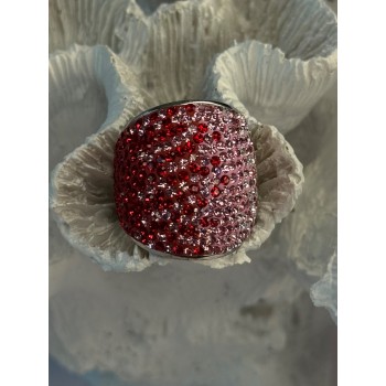 Beautiful Design 925 Sterling Silver Cz Ring Size 7