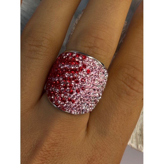 Beautiful Design 925 Sterling Silver Cz Ring Size 7