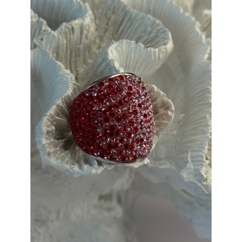 Beautiful Design 925 Sterling Silver Cz Ring Size 7