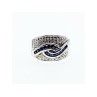 925 Sterling Silver Sapphires Ring Size 11.75