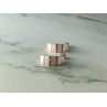 925 Sterling Silver Gold Plated Pink Mother Of Pearl Stud Earrings
