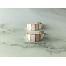 925 Sterling Silver Gold Plated Pink Mother Of Pearl Stud Earrings