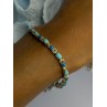 Beautiful 925 Sterling Silver Turquoise Bracelet Length 7