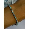 Beautiful 925 Sterling Silver Turquoise Bracelet Length 7
