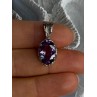 Elegant 925 Sterling Silver Amethyst Pendant Length 1 Inch