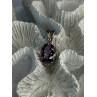 Elegant 925 Sterling Silver Amethyst Pendant Length 1 Inch