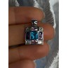 Fas 925 Sterling Silver Multi Color Tourmaline Pendant Length 0.90 Inch