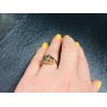 Gold Plated Ring With Dark Blue CZ Size 6.5