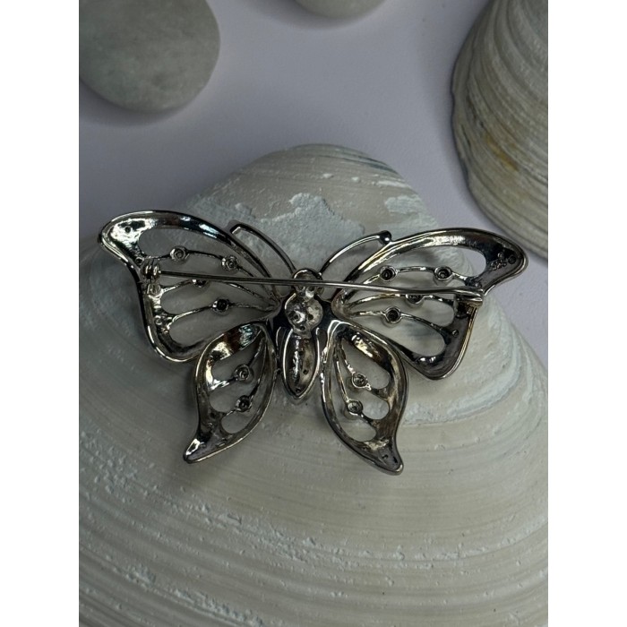 Elegant Design Germany 925 Sterling Silver Leaf Brooch Length 1.10 inch