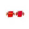 925 Sterling Silver Red Alpanite Stud Earrings