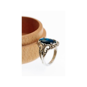 925 Sterling Silver Galiotis Openwork Ring Size 7