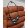 925 STERLING SILVER TOPAZ NECKLACE ITALY