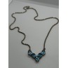 925 STERLING SILVER TOPAZ NECKLACE ITALY