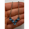925 STERLING SILVER TOPAZ NECKLACE ITALY