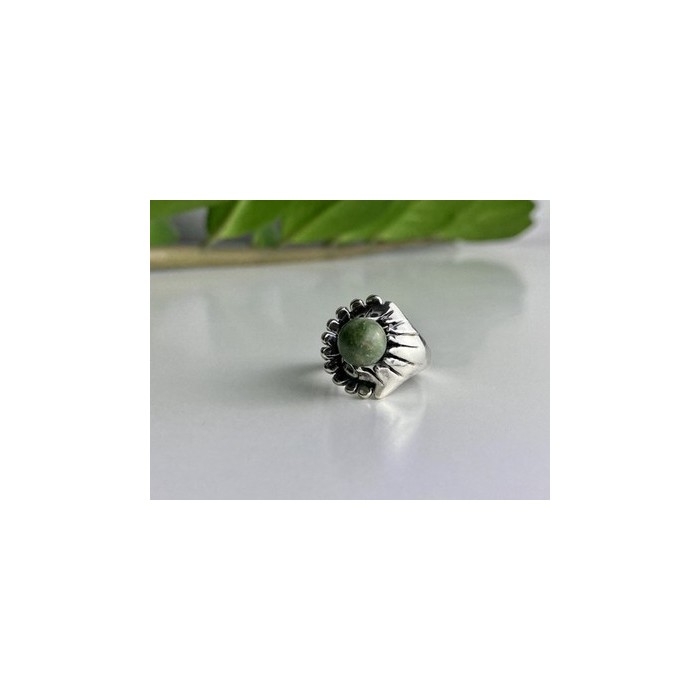 925 Sterling Silver Jasper Ring Size 6.5