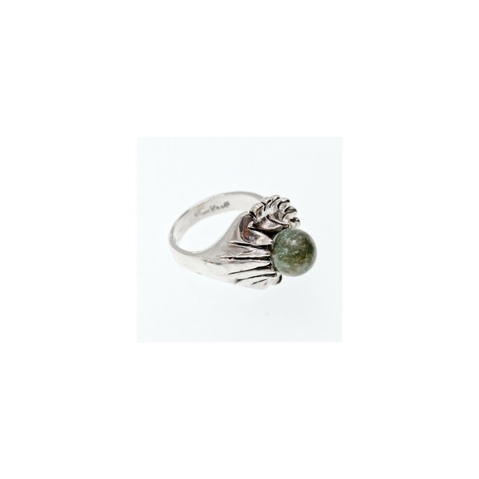 925 Sterling Silver Jasper Ring Size 6.5