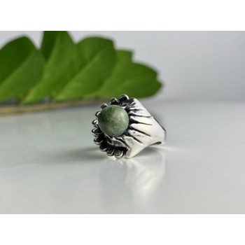 925 Sterling Silver Jasper Ring Size 6.5