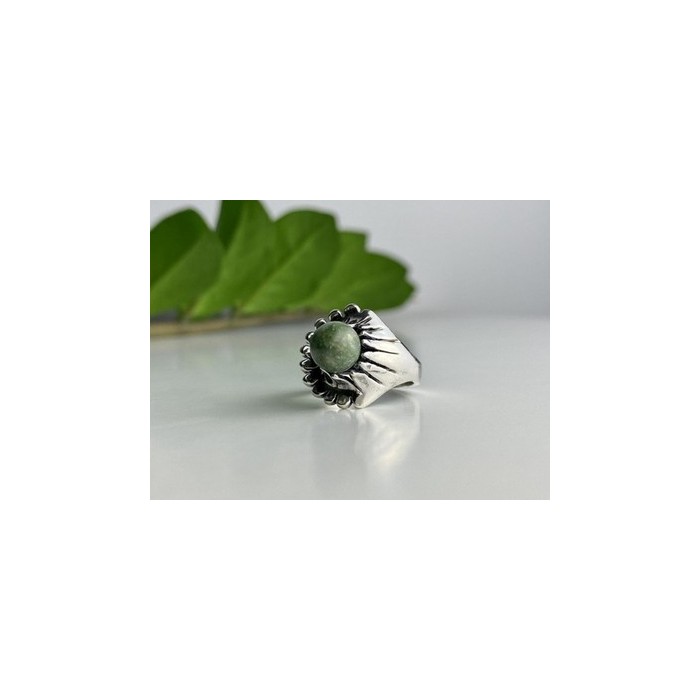 925 Sterling Silver Jasper Ring Size 6.5