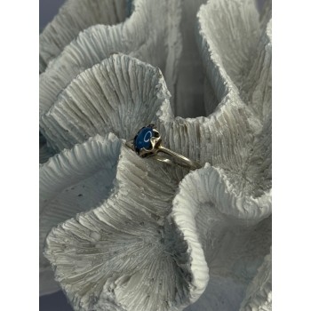 925 Sterling Silver Ring Sapphire Star Size 7.5