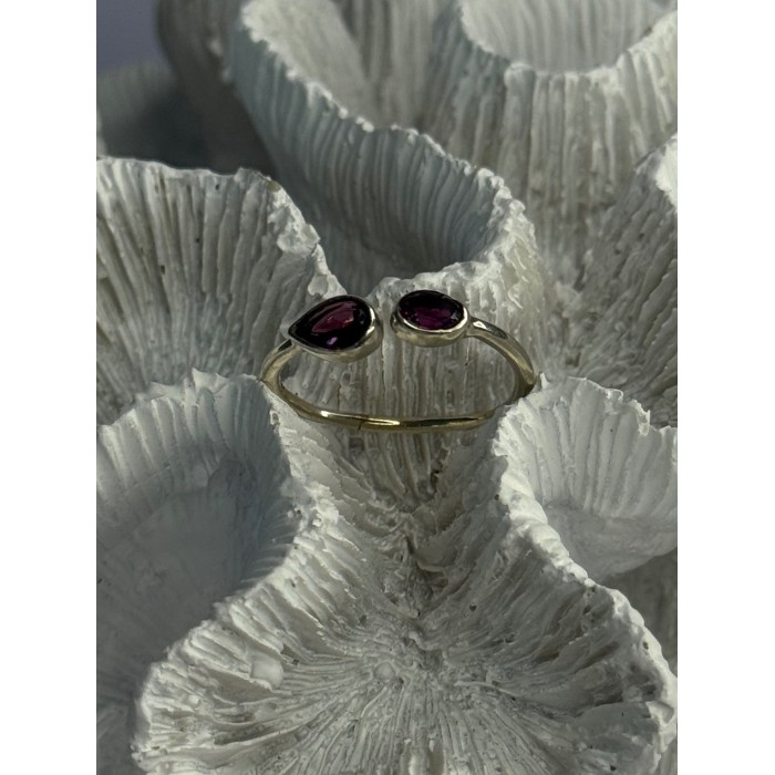 925 Sterling Silver Purple Tourmaline Ring Sizable