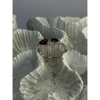 925 Sterling Silver Purple Tourmaline Ring Sizable