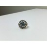 925 Sterling Silver Blue Topaz & Marcasites Ring Size 8