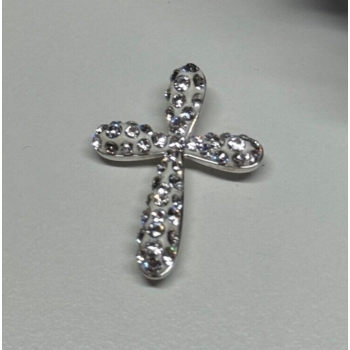 925 Sterling Silver CZ Cross