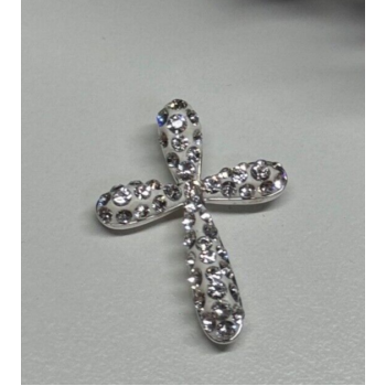 925 Sterling Silver CZ Cross