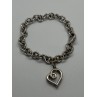925 STERLING SILVER  DIAMOND HEART KSJ  BRACELET
