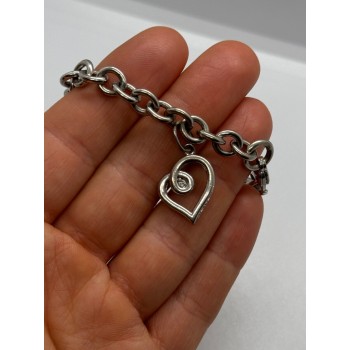 925 STERLING SILVER  DIAMOND HEART KSJ  BRACELET