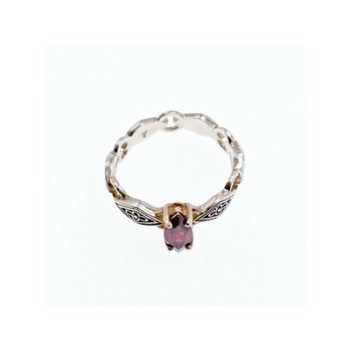 925 Sterling Silver Almandine Ring Size 7