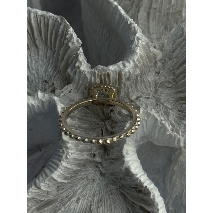 925 Sterling Silver Rj Topaz Ring Size 7