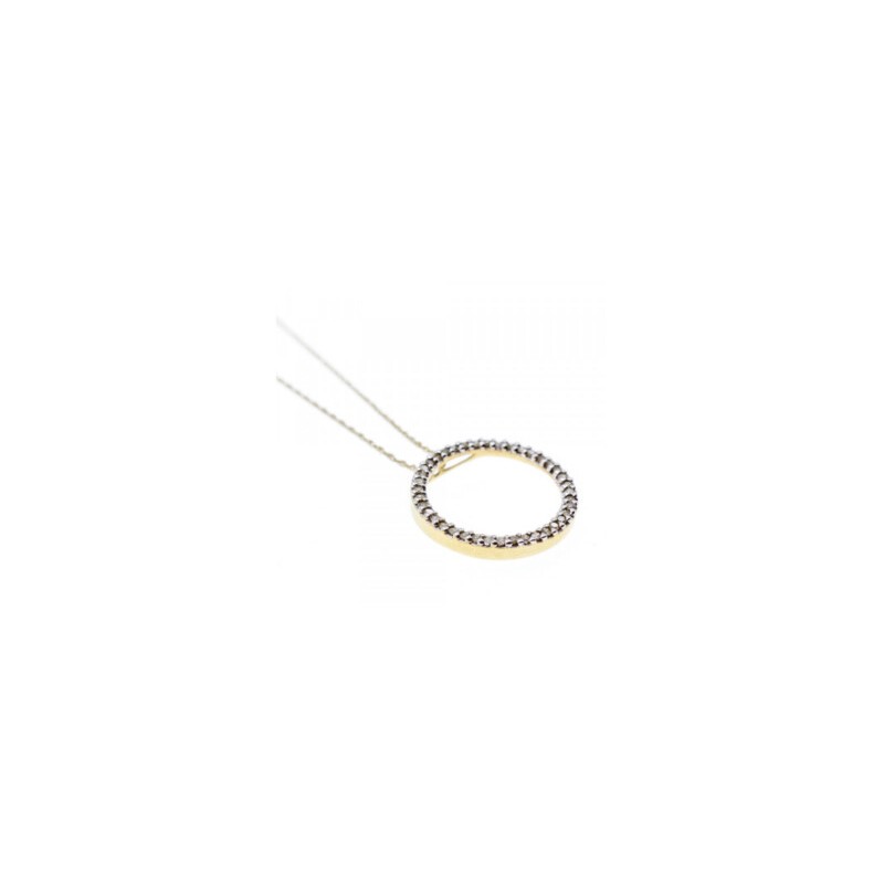14K YELLOW GOLD DIAMONDS CHAIN WITH PENDANT