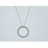 14K YELLOW GOLD DIAMONDS CHAIN WITH PENDANT