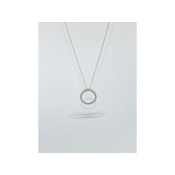 14K YELLOW GOLD DIAMONDS CHAIN WITH PENDANT