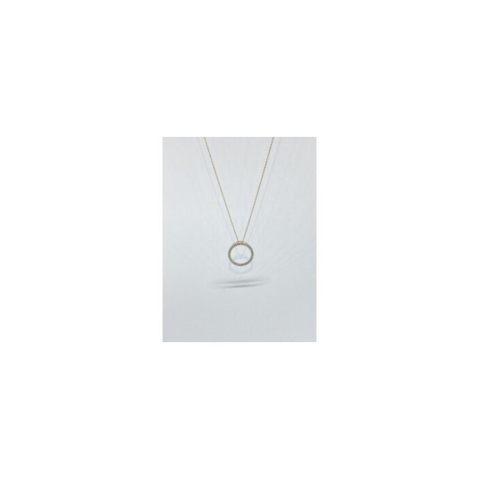 14K YELLOW GOLD DIAMONDS CHAIN WITH PENDANT