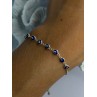 925 Sterling Silver Evil Eye Bracelet Sizable