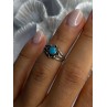 925 Sterling Silver Turquoise Ring Size 5.5