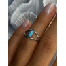 925 Sterling Silver Turquoise Ring Size 5.5