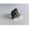 Vintage 925 Sterling Silver Amethyst & Marcasites Ring Size 6