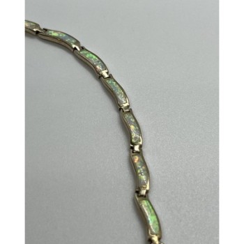 925 Sterling Silver Opal Bracelet